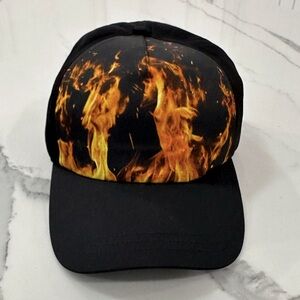 Balmain Fire Print Baseball Hat